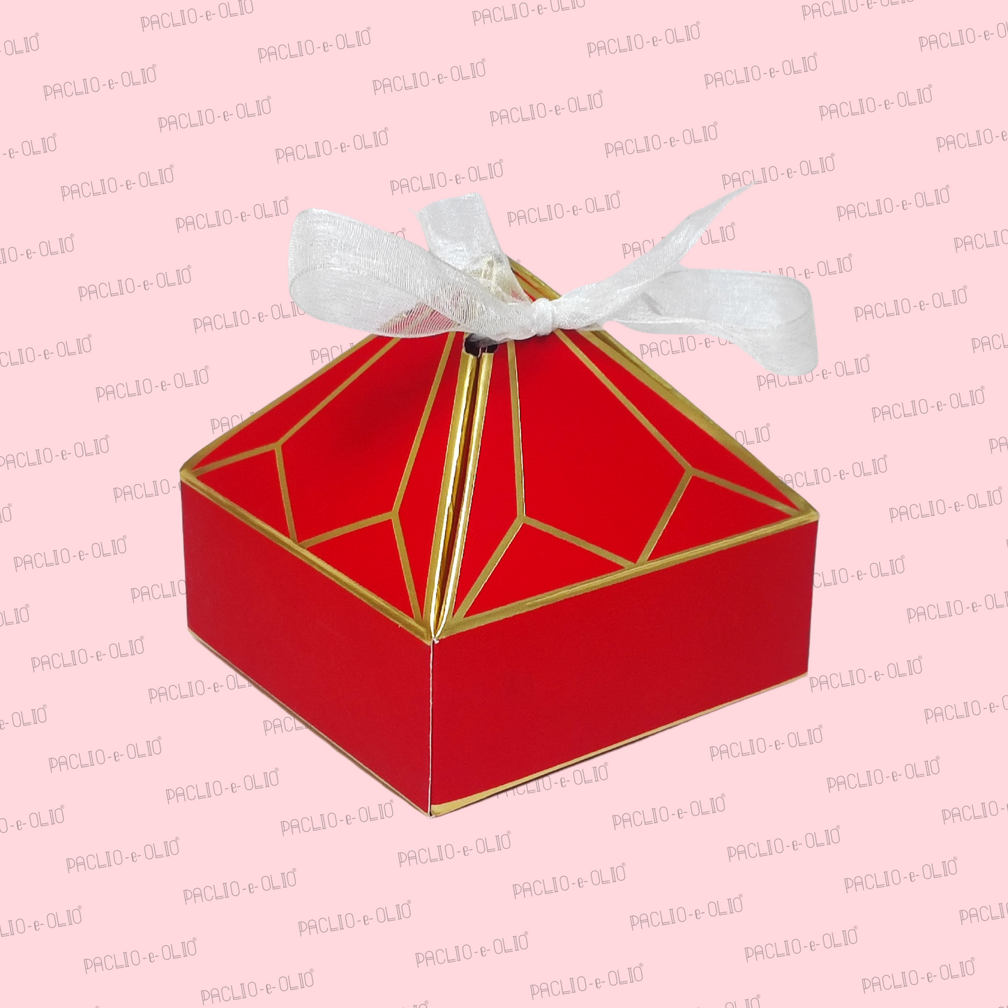 4 Cavity Chocolate Pyramid Box (3.2x3.2x1.2 Inches)