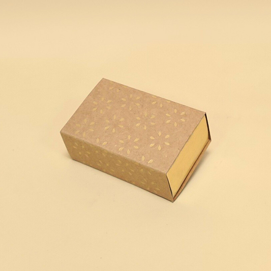 2 Cavity Pattern Foil Chocolate Box (4.5x2.5x1.5 Inches)