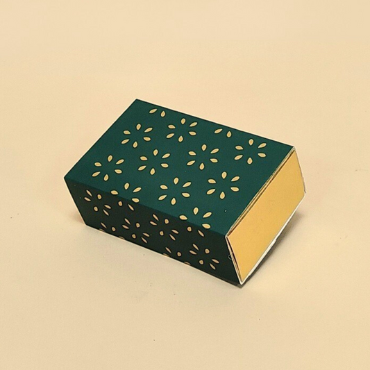 2 Cavity Pattern Foil Chocolate Box (4.5x2.5x1.5 Inches)