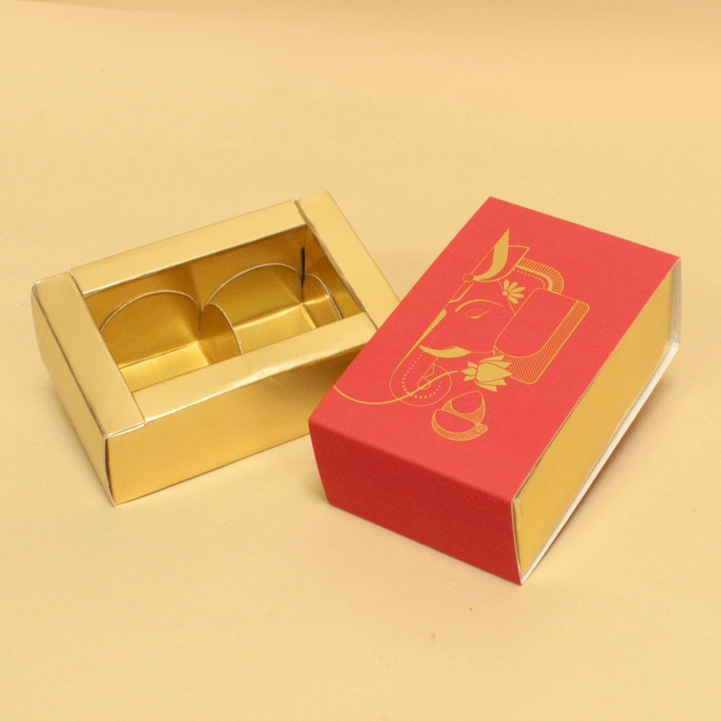 2 Cavity Chocolate Box (4.5x2.5x1.5 Inches)| Ganesh Chaturthi