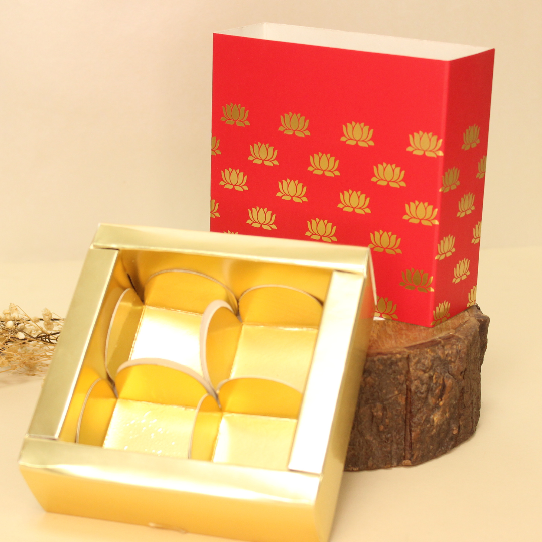 4 Cavity Chocolate Box (4.5x4.5x1.5 Inches)