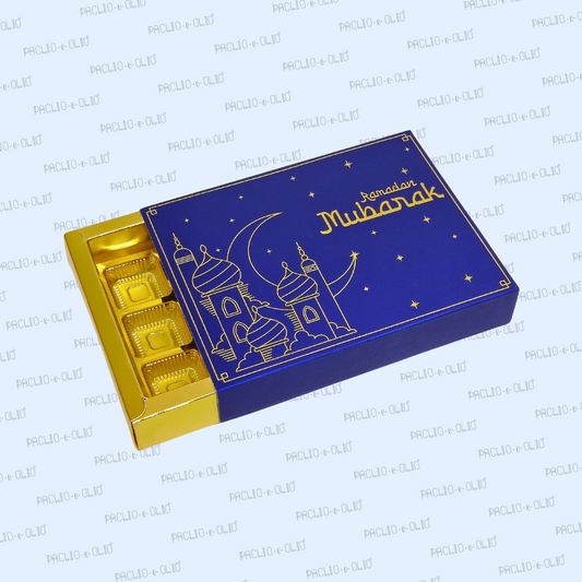 12 Cavity Ramadan Chocolate Box (8.5x6.5x1.5 Inches)