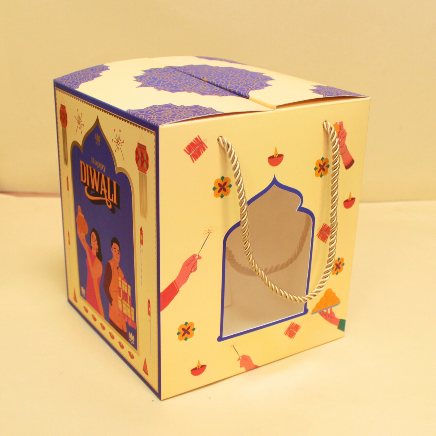 Diwali Tall Hamper Box (8x7x7 Inches)
