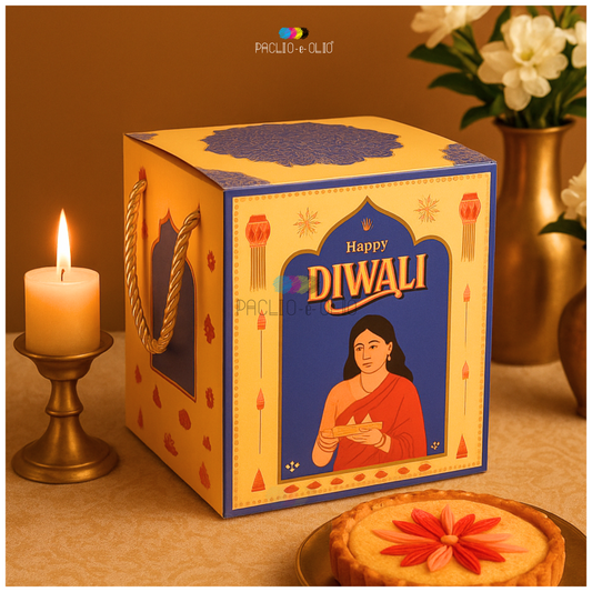 Diwali Tall Hamper Box (8x7x7 Inches)