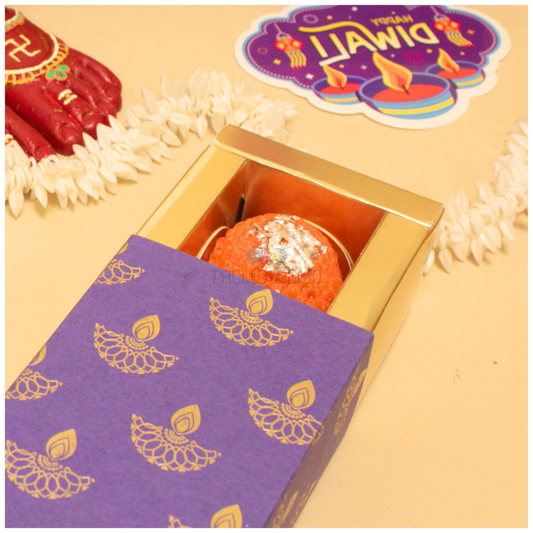 2 Cavity Dia Foil Chocolate Box (4.5x2.5x1.5 Inches)