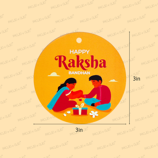 HAPPY RAKSHA BANDHAN TAG (3x3 INCHES)