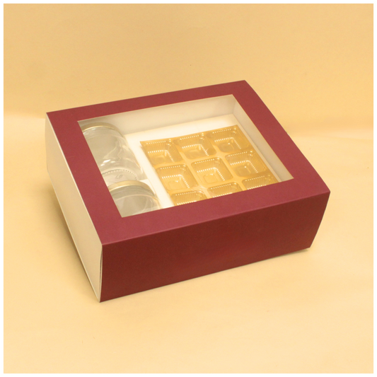 Hamper Gift Box for Chocolates & Cookies – 10.5x8.5x4 Inches