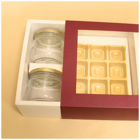 Hamper Gift Box for Chocolates & Cookies – 10.5x8.5x4 Inches