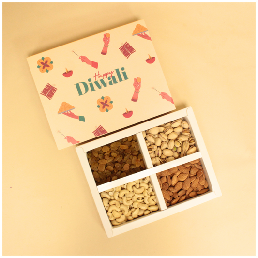 Diwali Elements Dryfruit Box (8.5x6.5x1.5 Inches)
