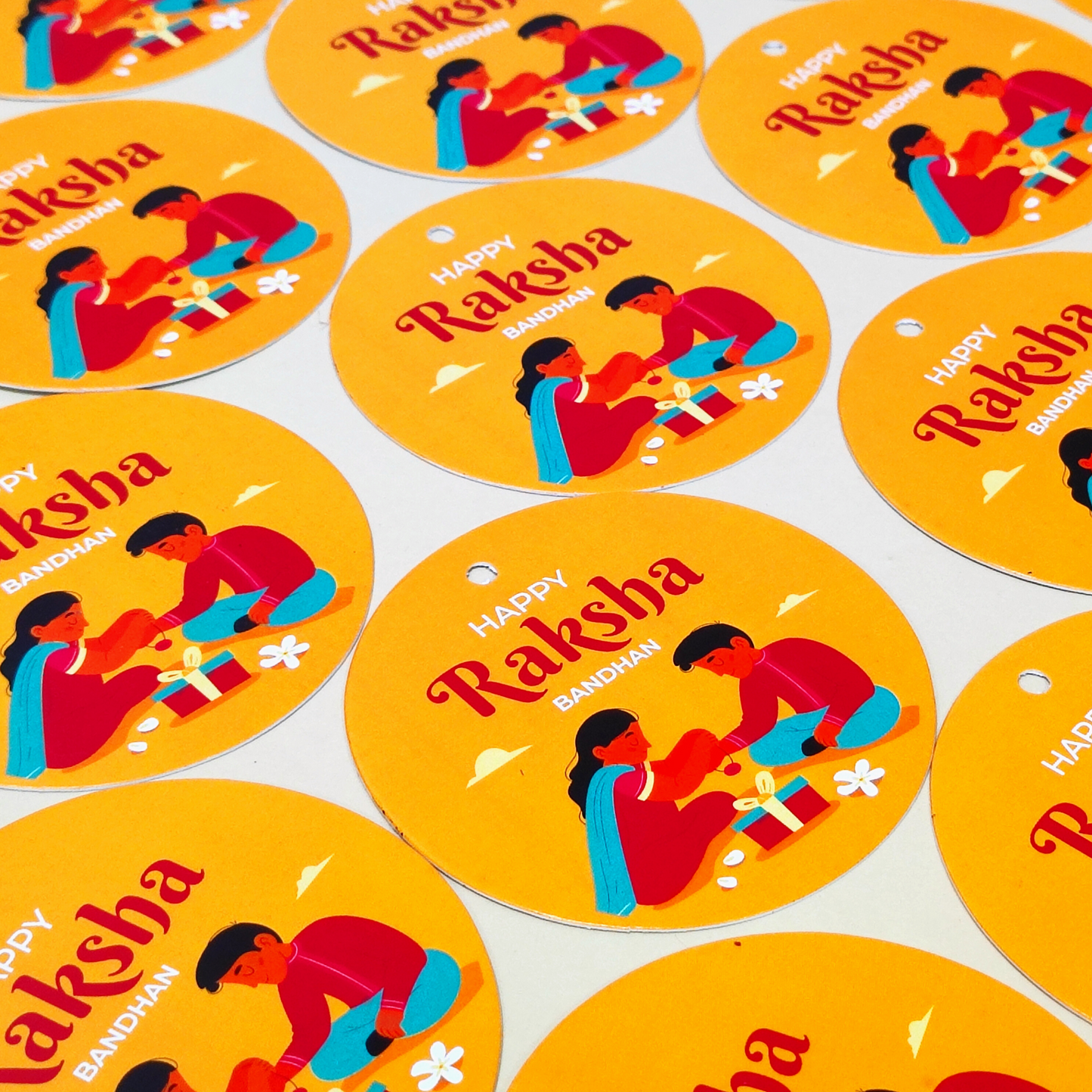 HAPPY RAKSHA BANDHAN TAG (3x3 INCHES)