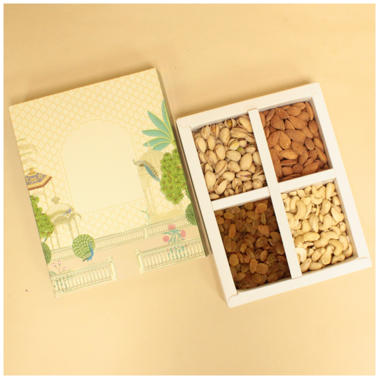 Mugal Print Dryfruit Box (8.5x6.5x1.5 Inches)