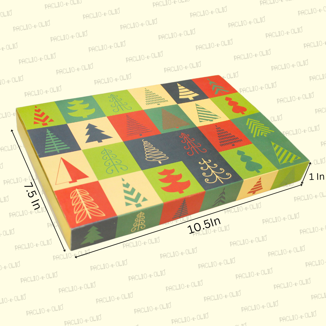 Christmas 18 Cavity Chocolate Box (10.5x7.5x1 Inches)