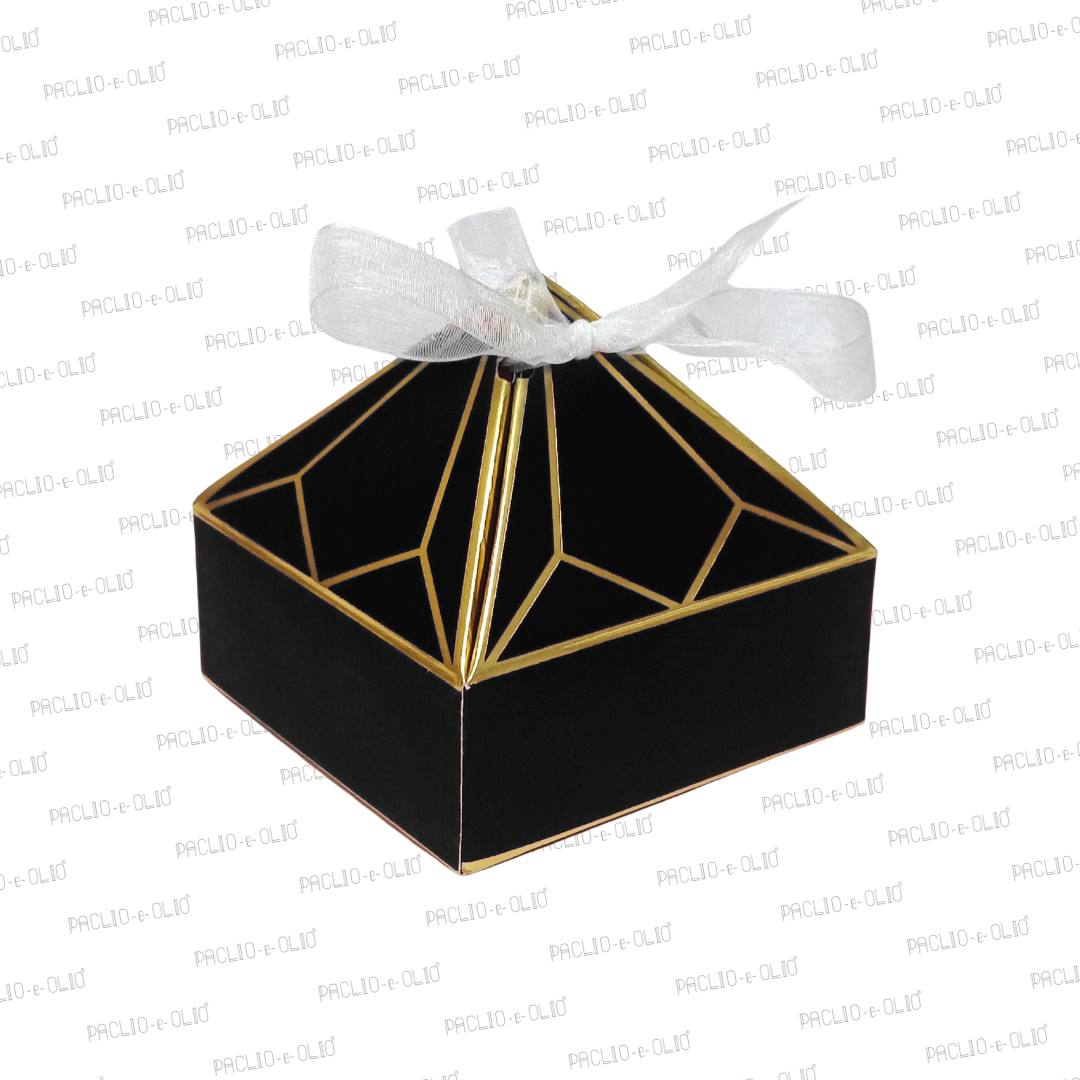 4 Cavity Chocolate Pyramid Box (3.2x3.2x1.2 Inches)