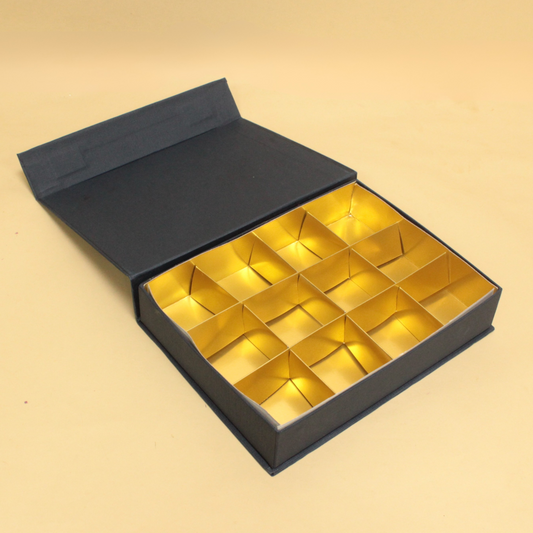 12 Cavity Rigid Chocolate Box (9x6.5x2 Inches)