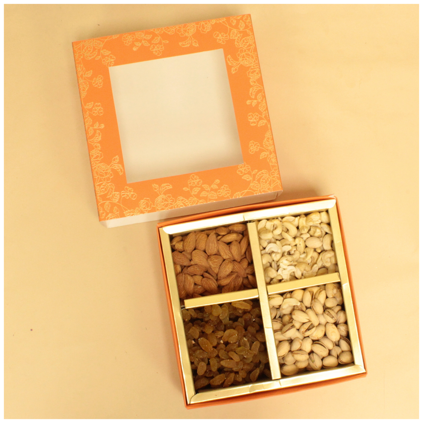Dryfruit Hamper Box (7.5x7.5x3 Inches)