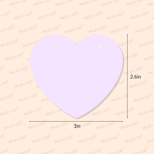 Heart Shape Tag (3x2.6 Inches)