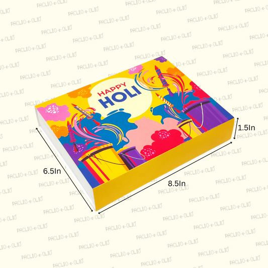 Holi 12 Cavity Chocolate Box (8.5x6.5x1.5 Inches)