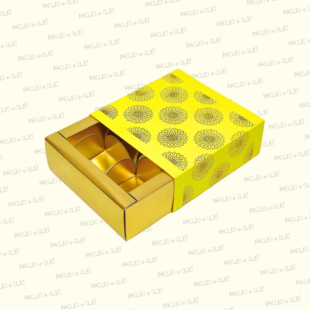 4 Cavity Chocolate Box (4.5x4.5x1.5 Inches)