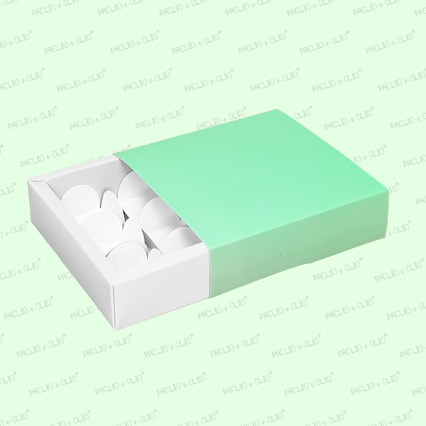 9 Cavity Chocolate Box (5.5x5.5x1.5 Inches)