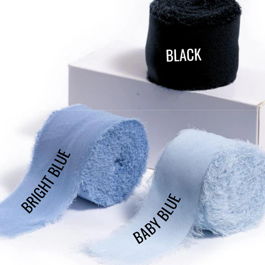 Chiffon Ribbons with frayed edges (1.5 Inch)