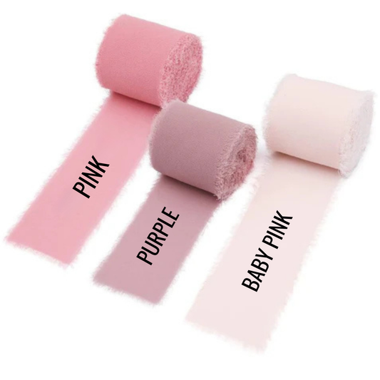 Chiffon Ribbons with frayed edges | 1.5 Inch