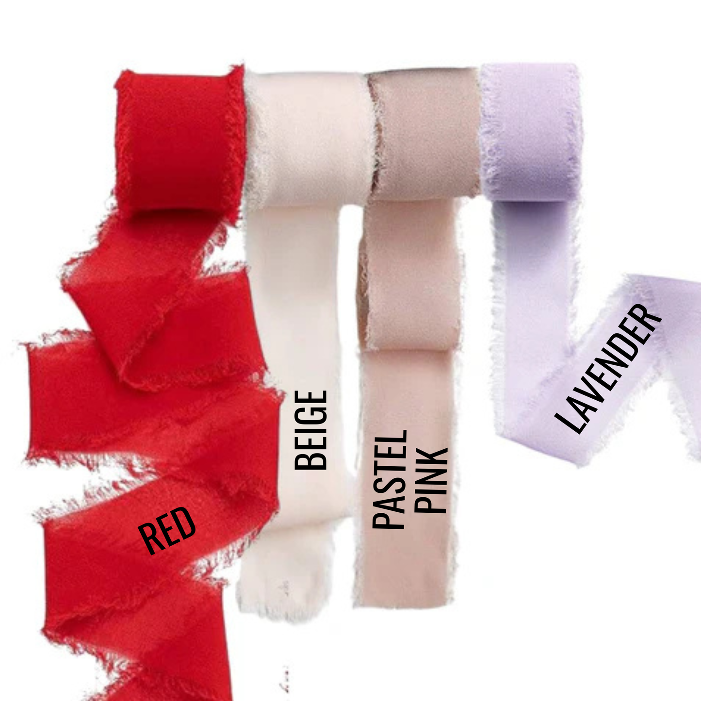 Chiffon Ribbons with frayed edges (1.5 Inch)