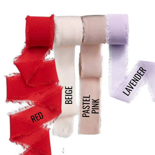 Chiffon Ribbons with frayed edges (1.5 Inch)
