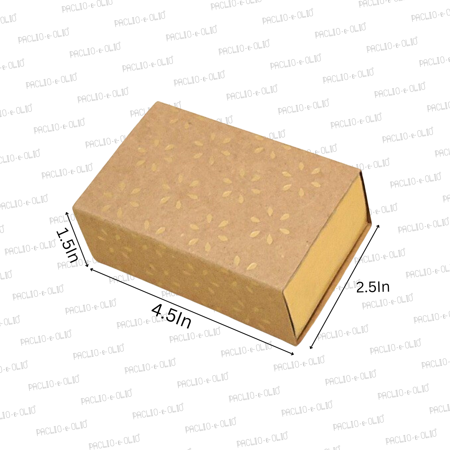 2 Cavity Pattern Foil Chocolate Box (4.5x2.5x1.5 Inches)