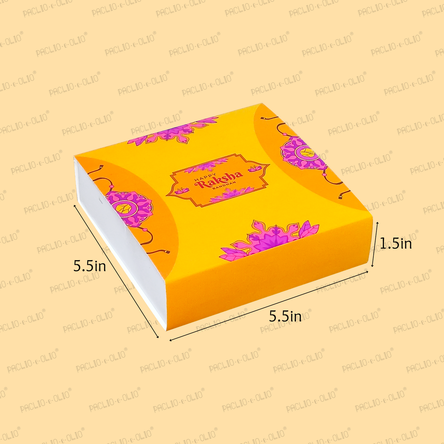 9 Cavity Rakhi Chocolate Box (5.5x5.5x1.5 INCHES)