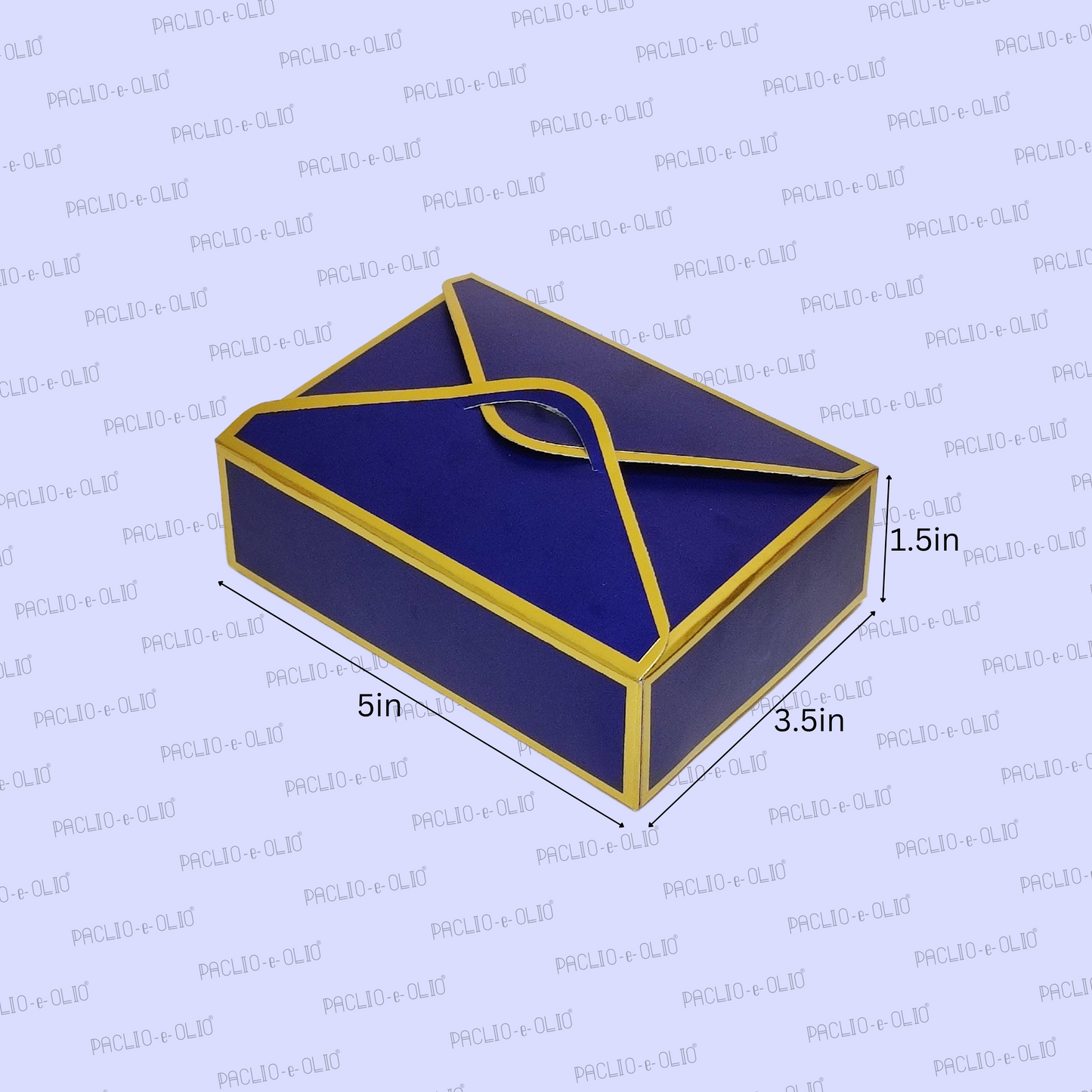 6 Cavity Chocolate Envelope Box (5x3.5x1.5 Inches)