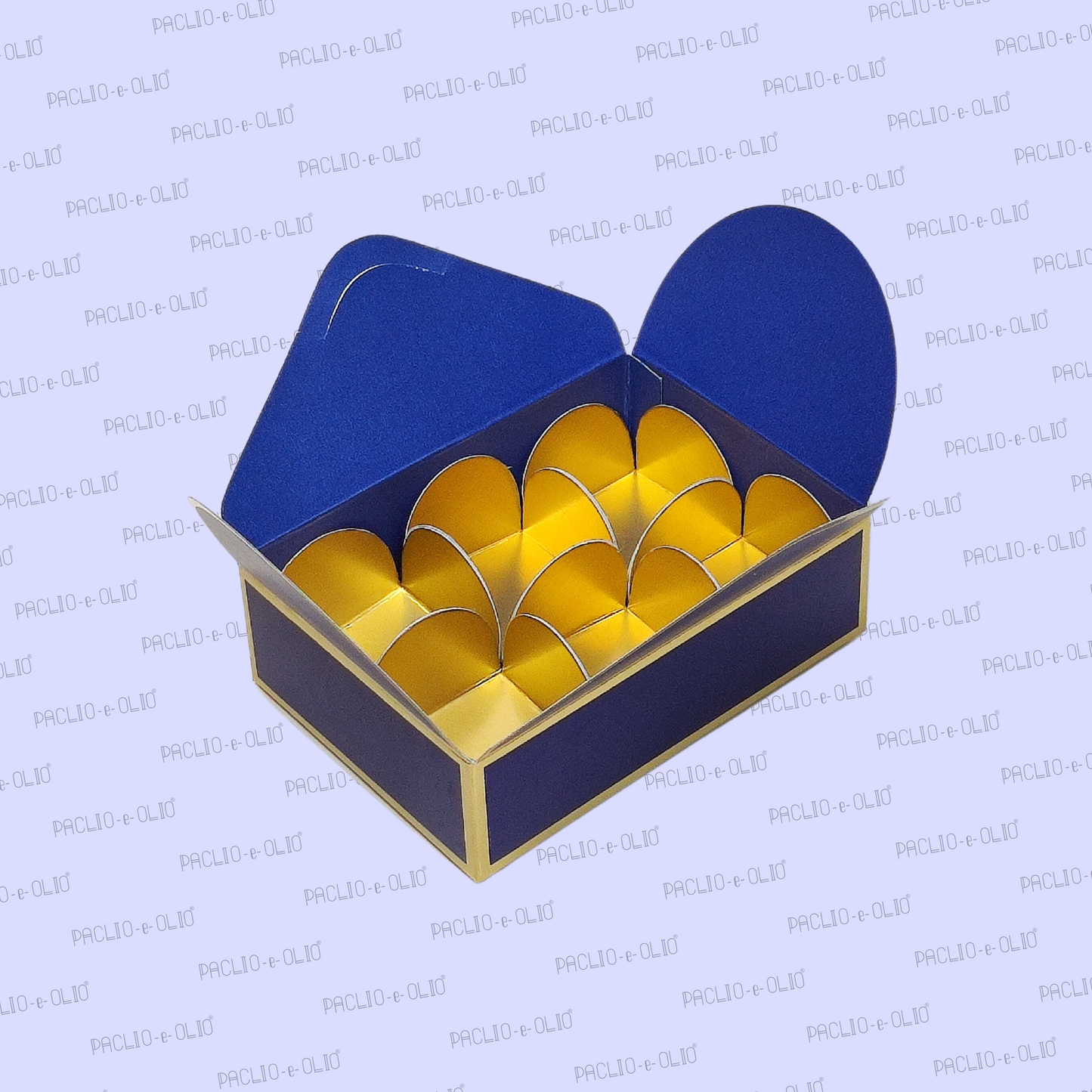 6 Cavity Chocolate Envelope Box (5x3.5x1.5 Inches)
