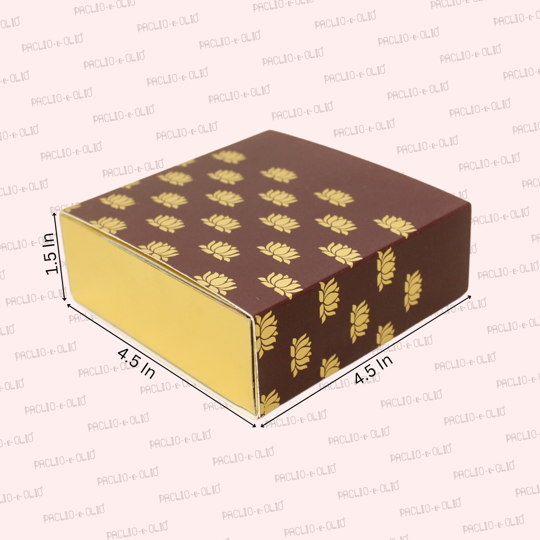 4 Cavity Chocolate Box (4.5x4.5x1.5 Inches)