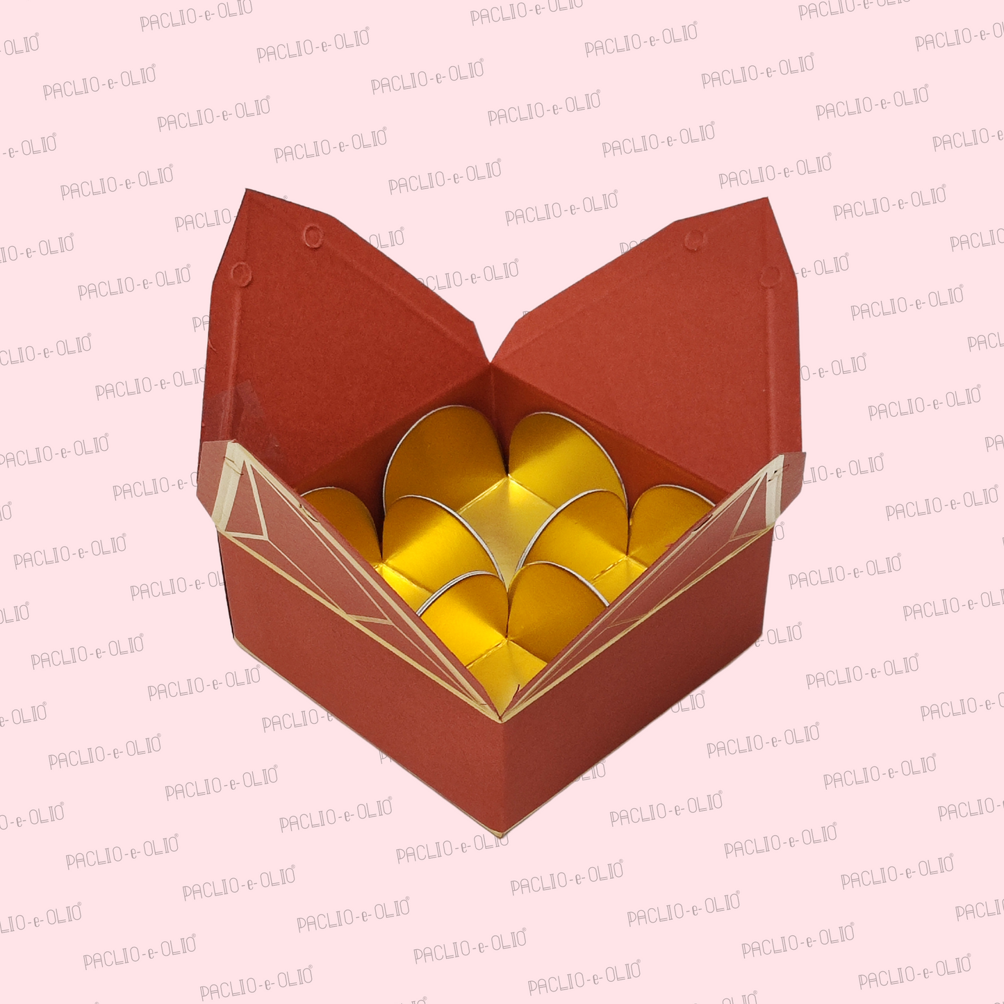 4 Cavity Chocolate Pyramid Box (3.2x3.2x1.2 Inches)