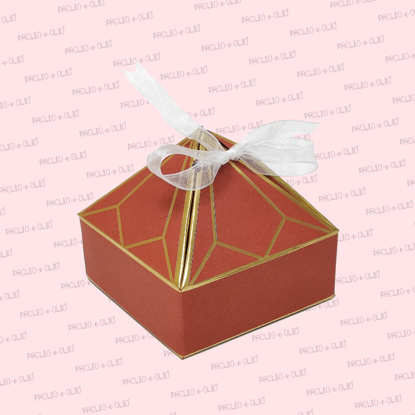 4 Pcs Christmas Chocolate Pyramid Box (3.2x3.2x1.2 INCHES)