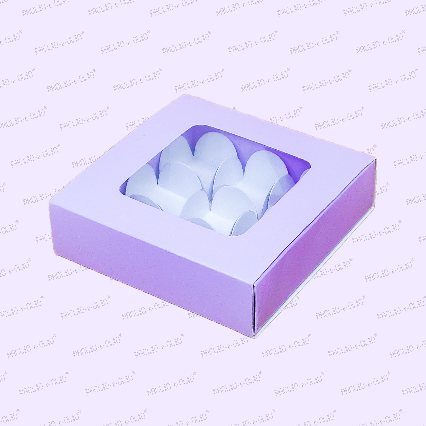 9 Cavity Chocolate Box (5.5x5.5x1.5 Inches)