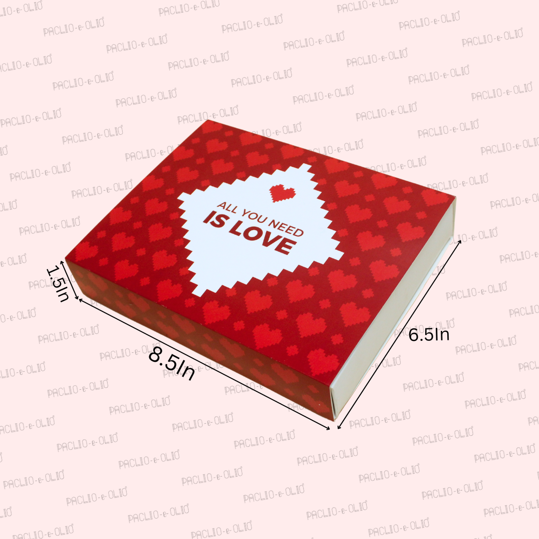 Valentine's 12 Cavity Chocolate Box (8.5x6.5x1.5 Inches)