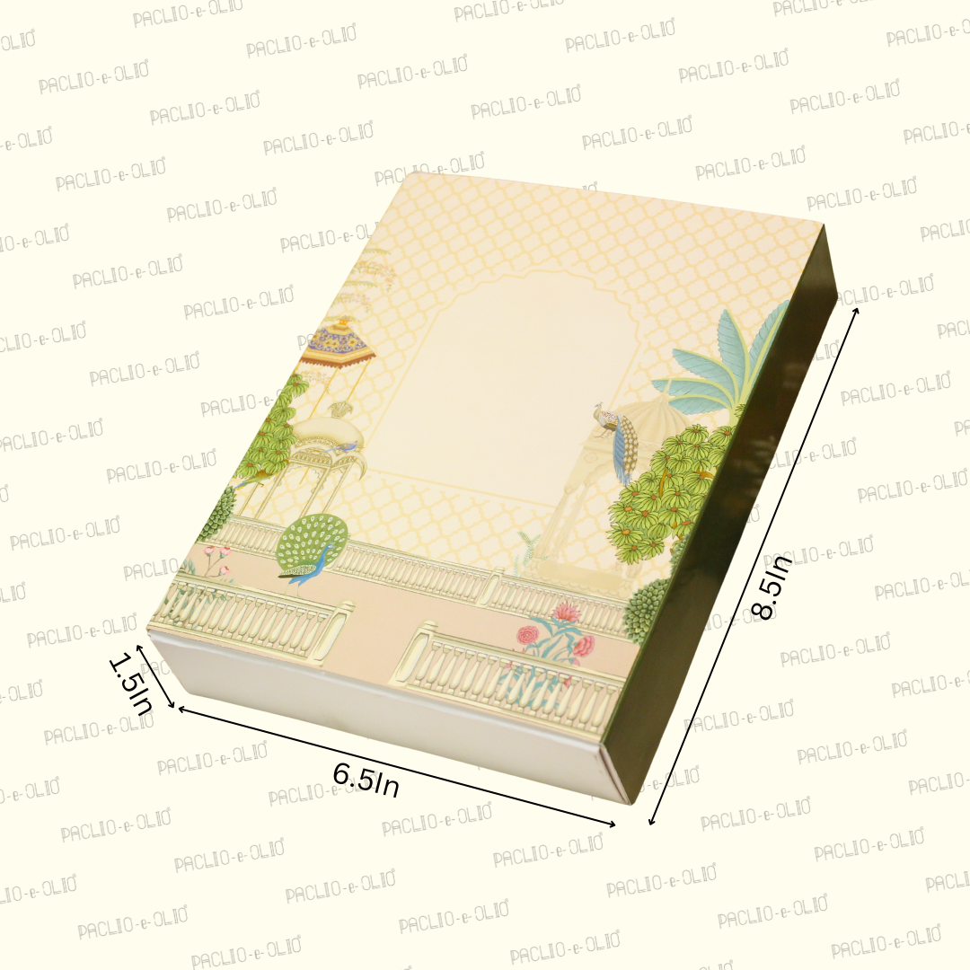 Mugal Print Dryfruit Box (8.5x6.5x1.5 Inches)