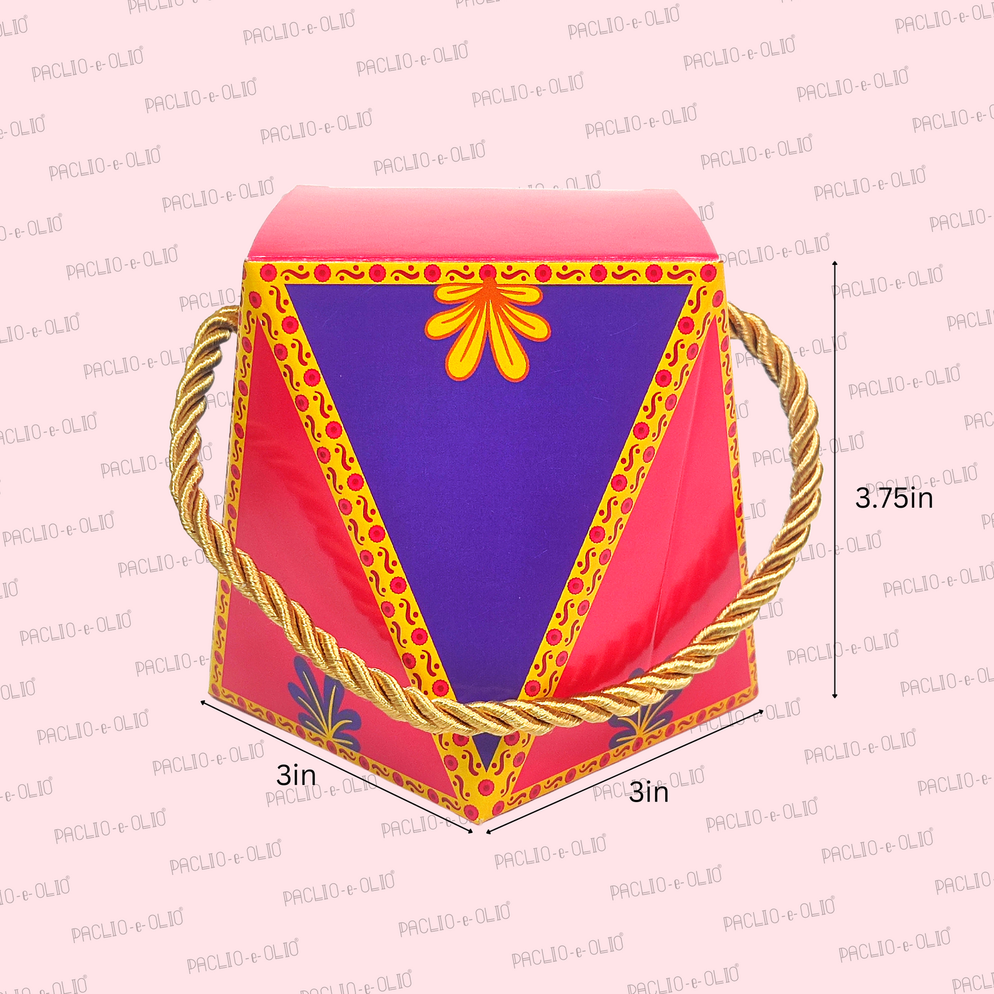 Diwali Hexagon Box (3x3x3.75 Inches)