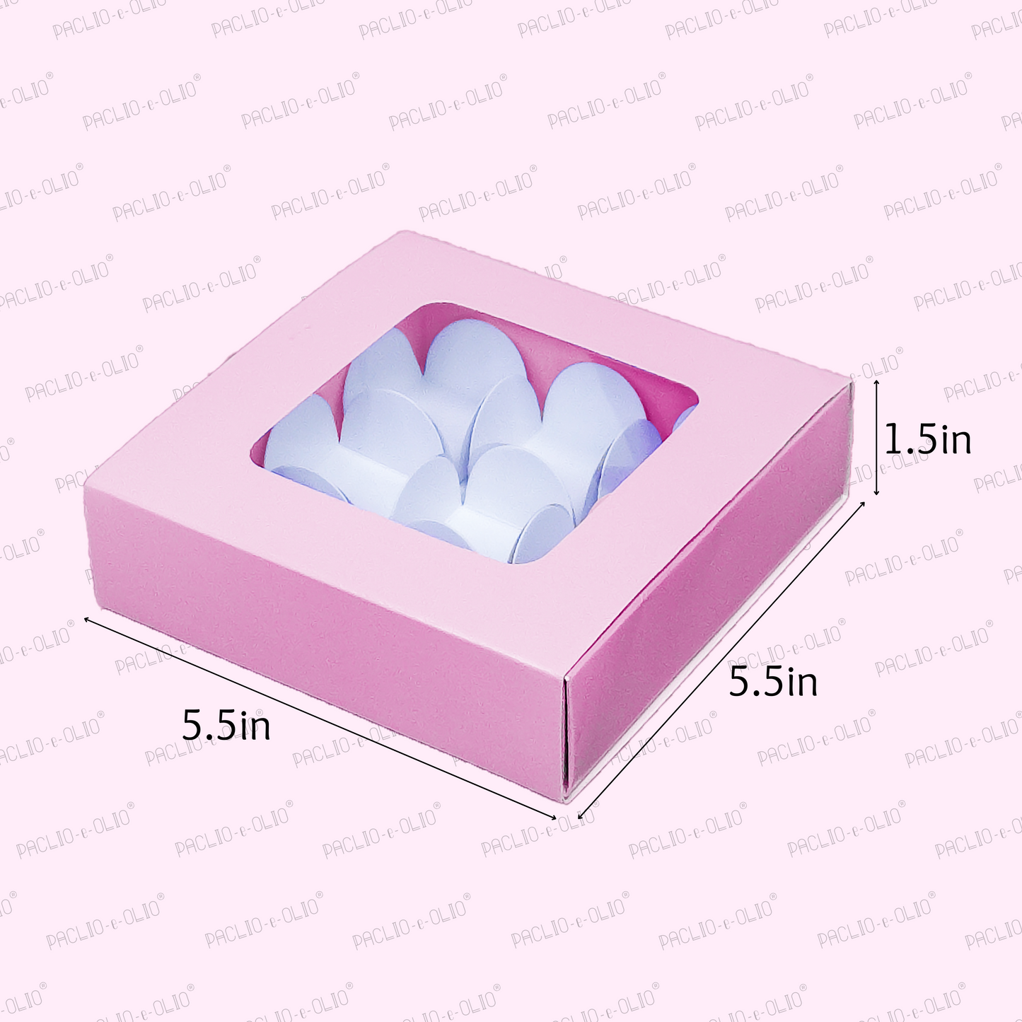 9 Cavity Chocolate Box (5.5x5.5x1.5 Inches)