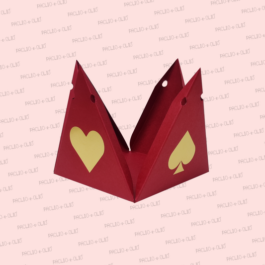 Poker Foil Pyramid Box (4x4x4 Inches)