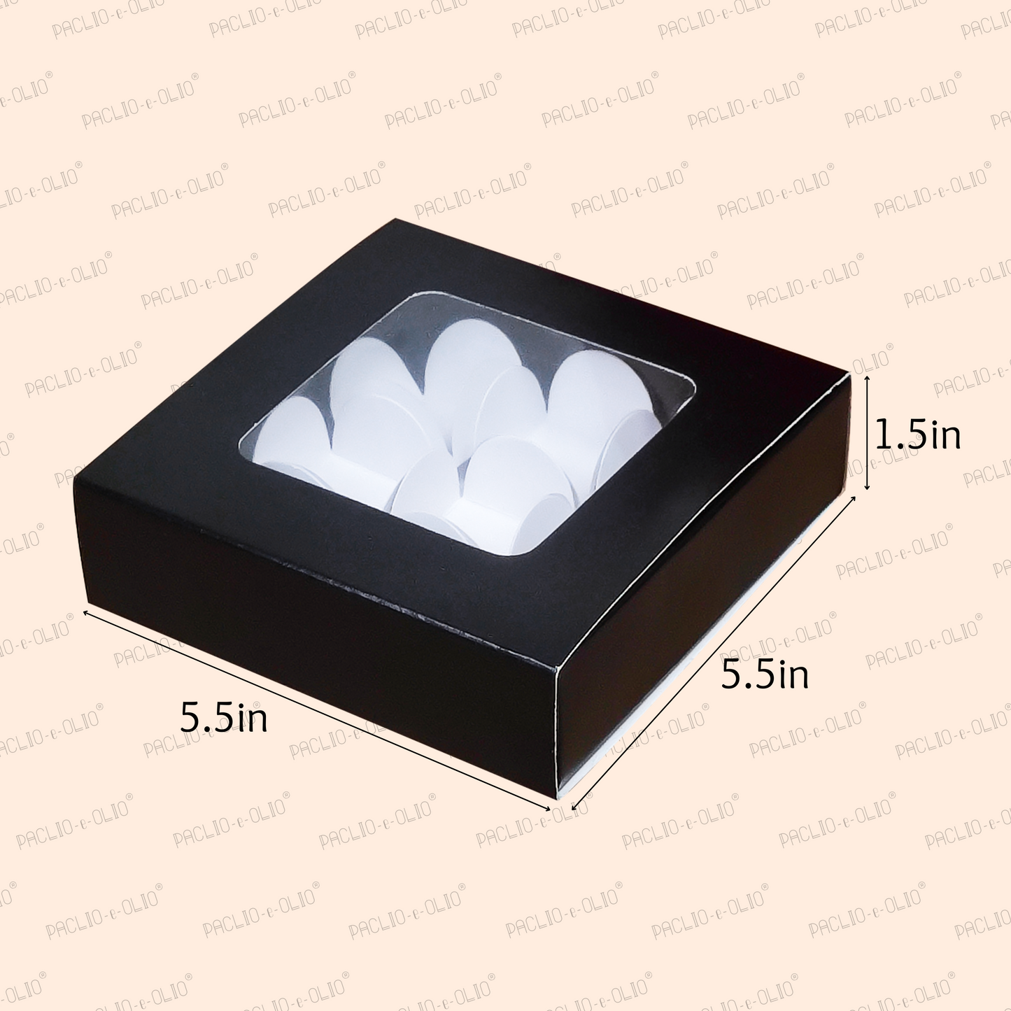 9 Cavity Chocolae Box (5.5x5.5x1.5 Inches)