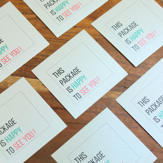 Happy To See You Tag (3x3 Inches)