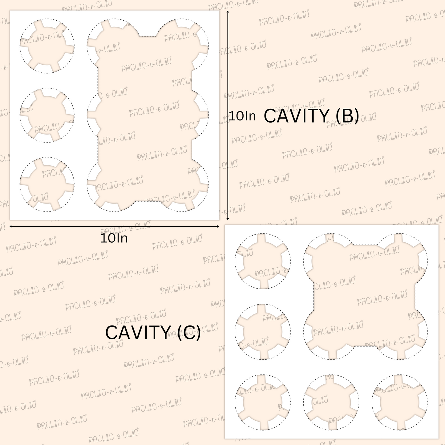 9 Cupcake Cavity Box | 10x10x5 Inches | Bento Cake + 5 Cupcake Box
