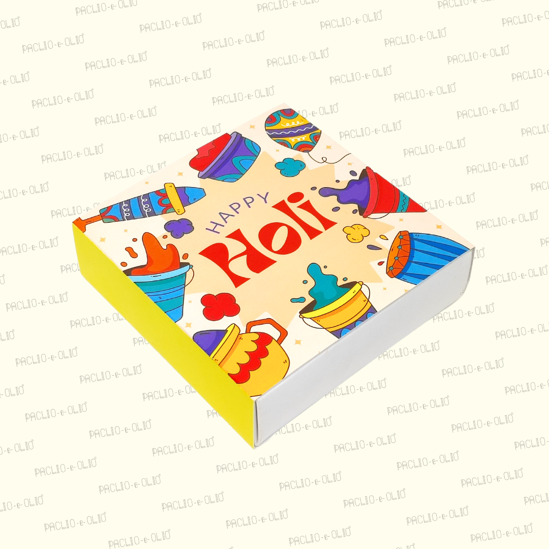 Holi 9 Cavity Chocolate Box (5.5x5.5x1.5 Inches)