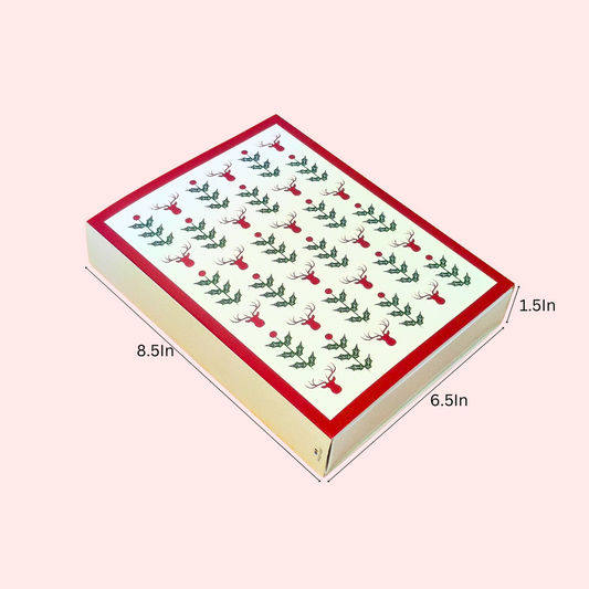 Christmas 12 Cavity Chocolate Box (8.5x6.5x1.5 Inches)
