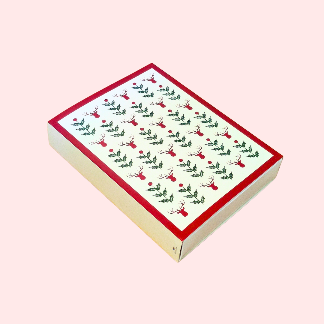 Christmas 12 Cavity Chocolate Box (8.5x6.5x1.5 Inches)
