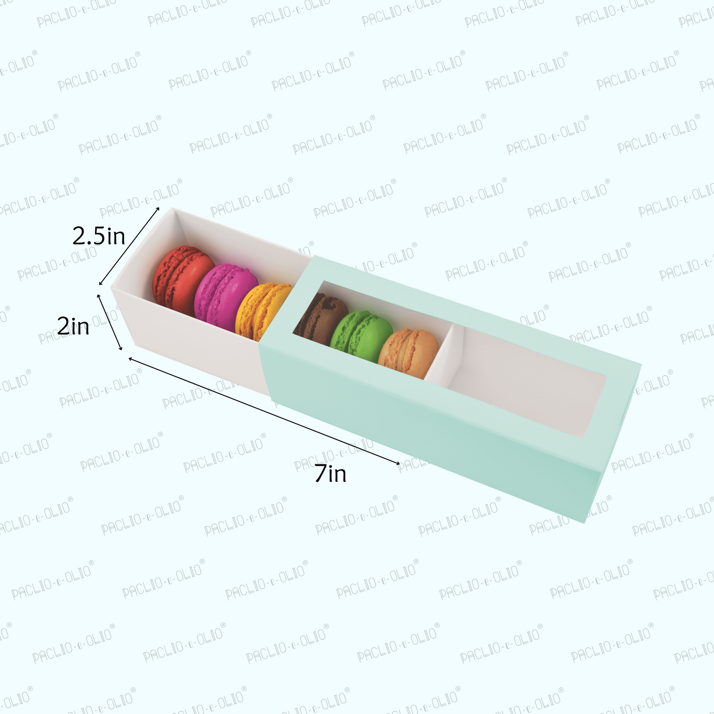 Macaron Box | 7x2x2.5 Inches