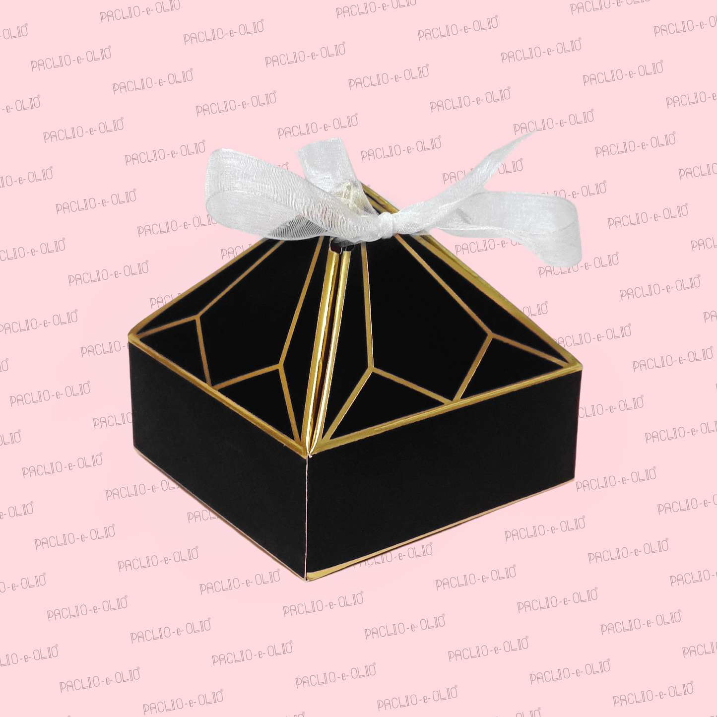 4 Pcs Christmas Chocolate Pyramid Box (3.2x3.2x1.2 INCHES)