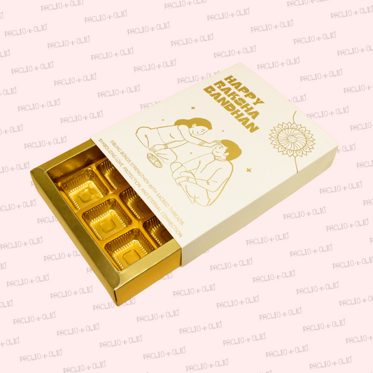 12 Cavity Rakhi Chocolate Box (8.5x6.5x1.5 Inches)