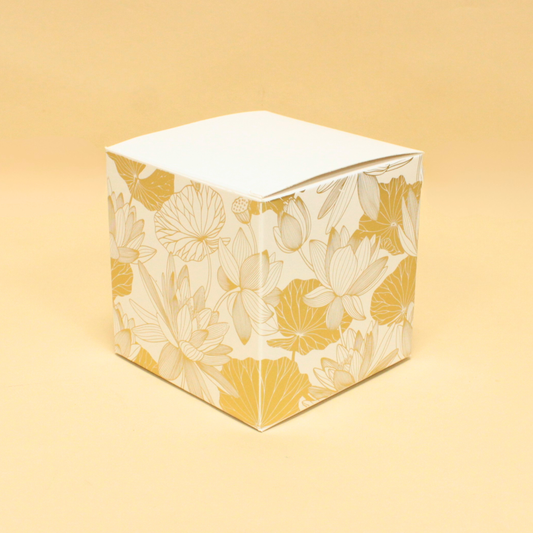 Lotus Foil Candle Box | 4x4x4 Inches